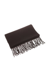 CASHMERE AND WOOL SCARF BLACK