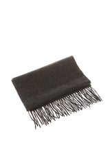 CASHMERE AND WOOL SCARF CHARCOAL