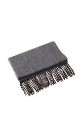 CASHMERE AND WOOL SCARF GREY