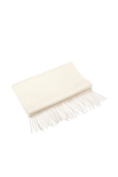 CASHMERE AND WOOL SCARF OFF WHITE