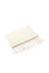 CASHMERE AND WOOL SCARF OFF WHITE