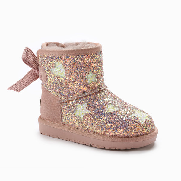 UGG KIDS VALERIE BAILEY BOW GLITTER BOOTS