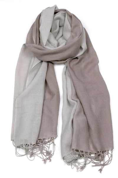 TIE DYE SCARF GREY/TAUPE