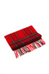 100% WOOL SCARF RED NAVY